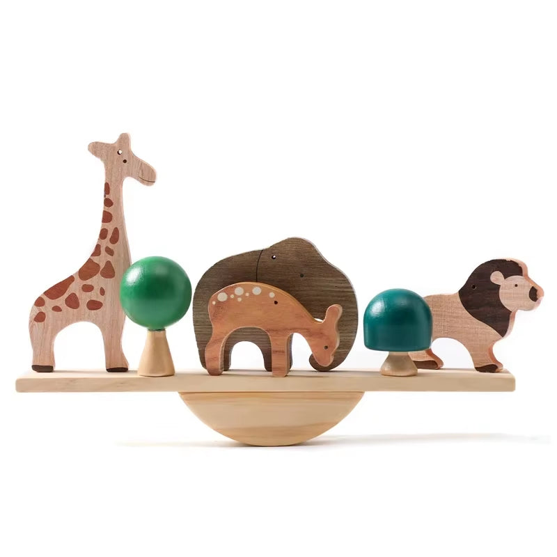 Baby Animal Threading Toys Wooden Stacking Toys Blocks Board Games Wooden Toys Baby Animal Stringing Threading Beads Toys Gift