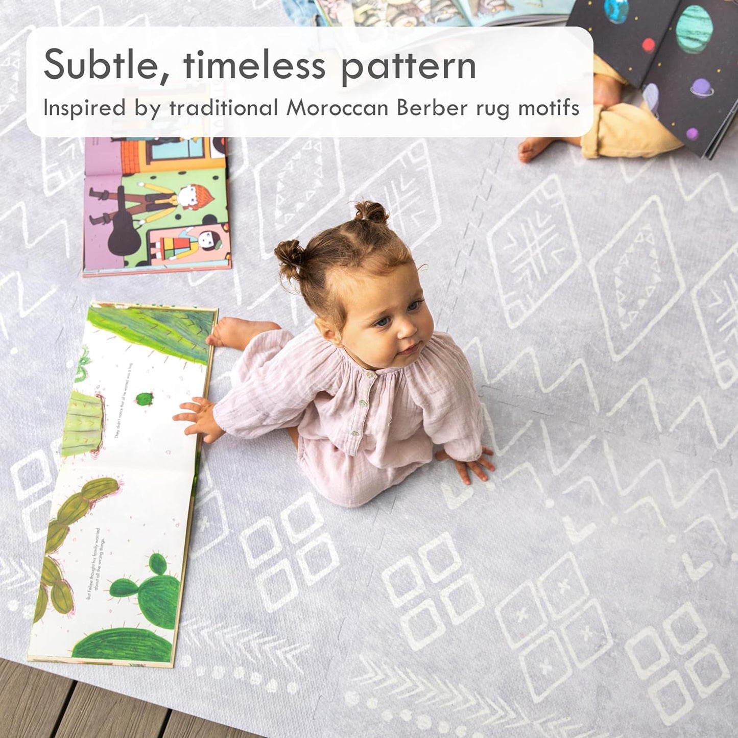 Baby Foam Play Mat - Baby Playmat | Tiles for Kids Interlocking Mat - Foam Baby Mat for Babies & Toddlers - Non Toxic Play Mat for Baby Tummy Time Mat 6X4Ft Grey